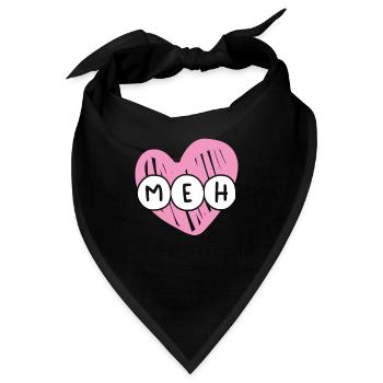 Liebe Meh Am Valentinstag - Bandana - Schwarz - Vorne