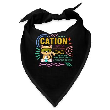 Science Shirt, Kationenaussprache niedlich - Bandana - Schwarz - Vorne