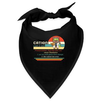 Science Shirt, Kationenaussprache niedlich - Bandana - Schwarz - Vorne