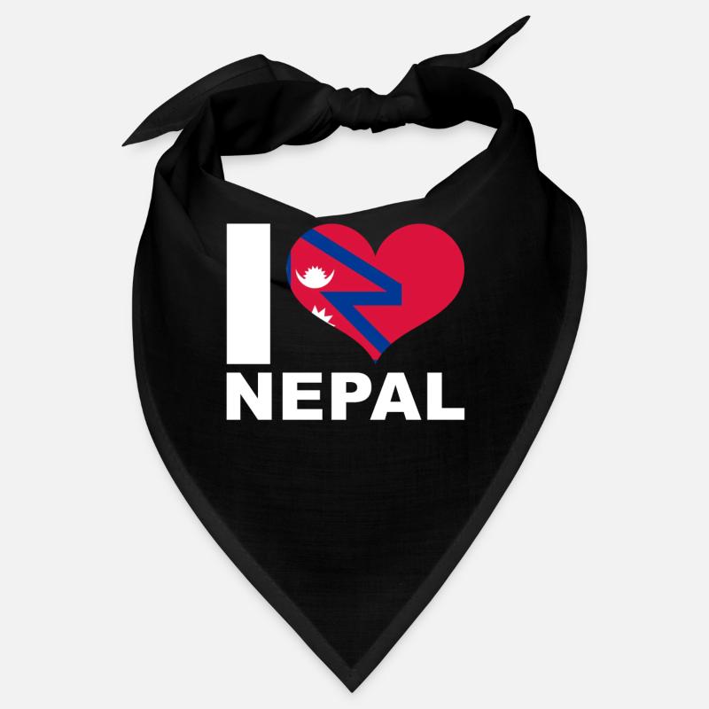 J’adore le drapeau du cœur du Népal Bandana