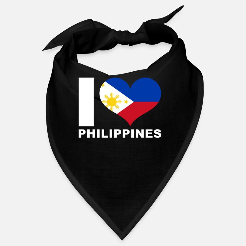 J’aime le drapeau du cœur des Philippines Philippines Bandana