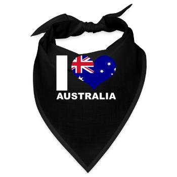 Ich liebe Australien Herz Flagge Australien - Bandana - Schwarz - Vorne