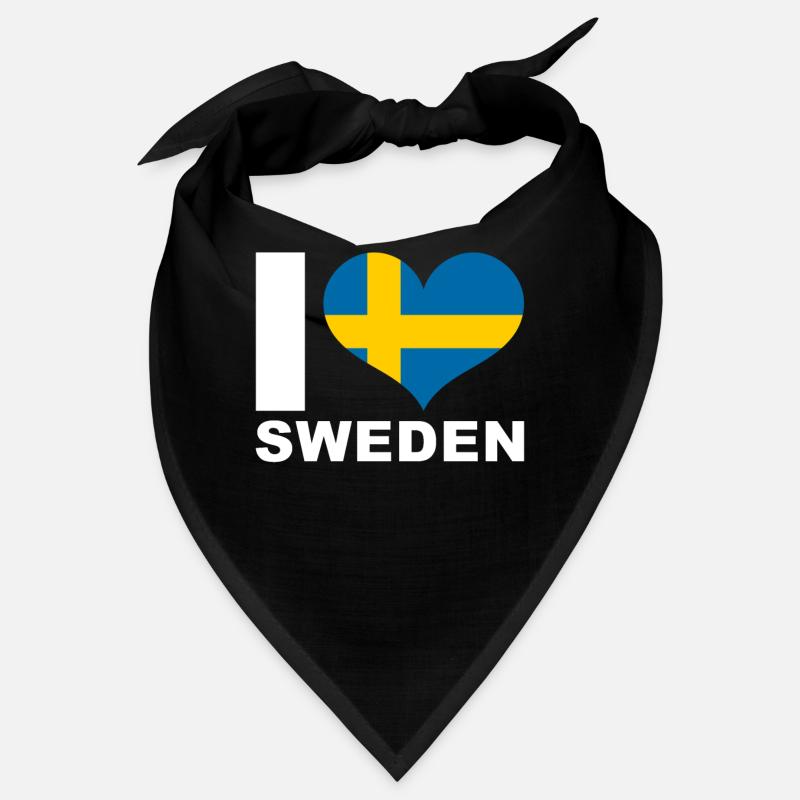 J’aime la Suède drapeau du cœur Suède Bandana