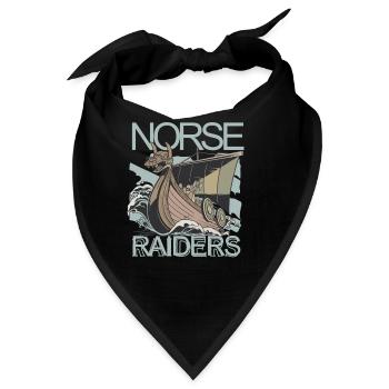 Norse Raiders Nordische Räuber Wikinger Norwegen - Bandana - Schwarz - Vorne