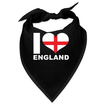 Ich liebe England Herz Flagge England - Bandana - Schwarz - Vorne