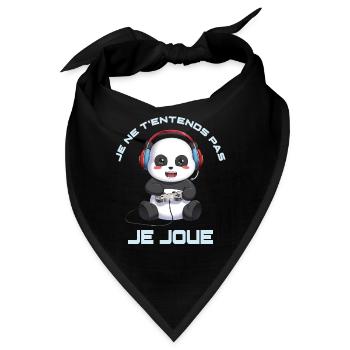 Panda Gaming Design - Bandana - Schwarz - Vorne