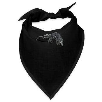 Schuppentier Pangolin Schuppen bedrohtes Tier - Bandana - Schwarz - Vorne