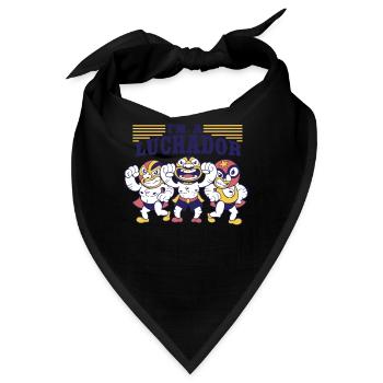 Mexikanisches Wrestling - Bandana - Schwarz - Vorne
