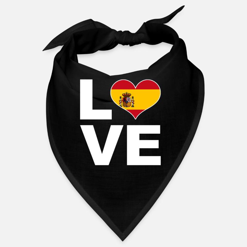 Ich liebe Spanien Herz Flagge Spanien Bandana