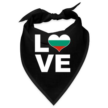 Ich liebe Bulgarien Herz Flagge Bulgarien - Bandana - Schwarz - Vorne
