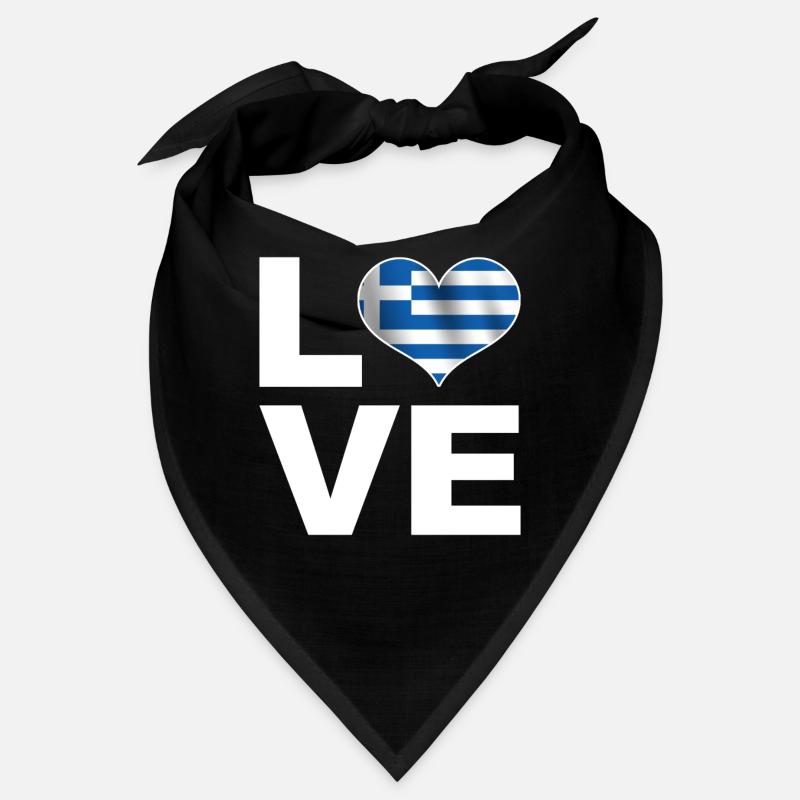 J’aime la Grèce drapeau du cœur Grèce Bandana