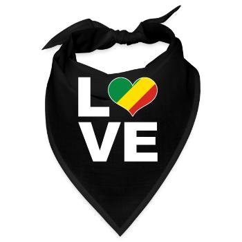 Ich liebe Kongo Herz Flagge Kongo - Bandana - Schwarz - Vorne