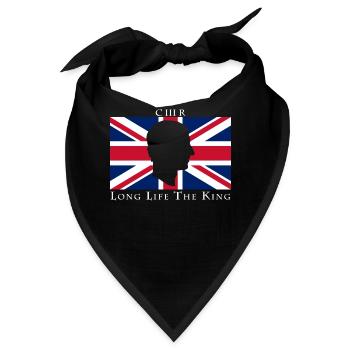 Es lebe die King Uk Flagge - Bandana - Schwarz - Vorne