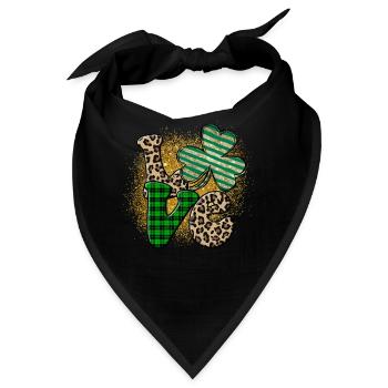 Happy St. Patrick´s Day Saint Patrick Irland Irish - Bandana - Schwarz - Vorne