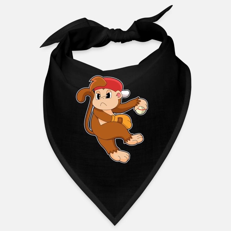 Monkey Baseball Baseball Glove Bandana
