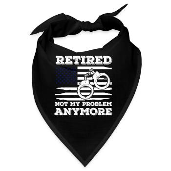 retired not my problem anymore usa Design - Bandana - Schwarz - Vorne