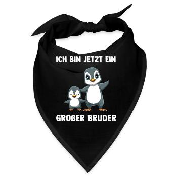 Pinguine Großer Bruder - Ich bin jetzt ein Großer - Bandana - Schwarz - Vorne