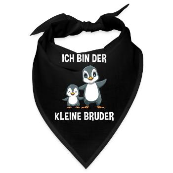 Pinguine Kleiner Bruder - Ich bin der kleine - Bandana - Schwarz - Vorne