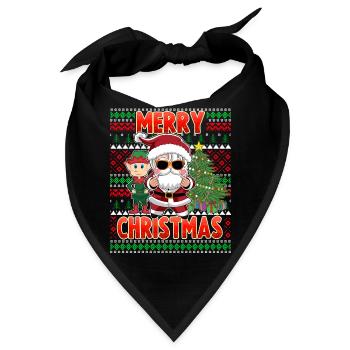 Frohe Weihnachten Korean Pop Idol Weihnachten - Bandana - Schwarz - Vorne