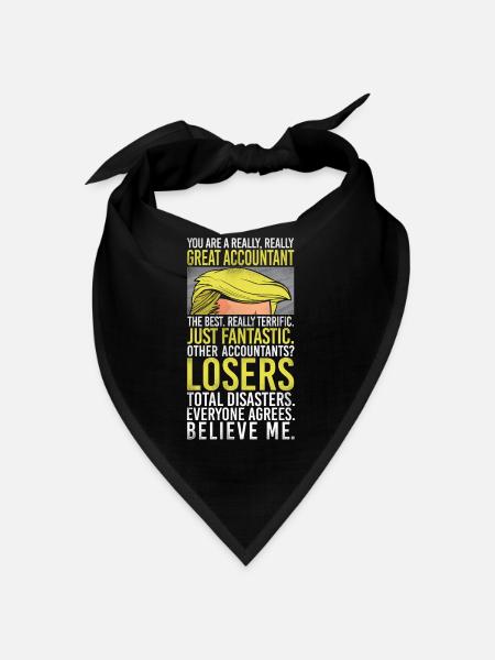 Accountant Bookkeeper Accounting - Bandana - black - Front