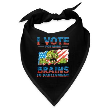 Abstimmung Parlament Halloween Zombie Monster - Bandana - Schwarz - Vorne