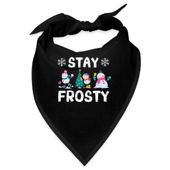 Lustiger Weihnachtspyjama Cooler Schneemann Xmas - Bandana - Schwarz - Vorne