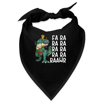 Dinosaurier Fa Ra Ra Ra Rawr T-Rex Lustige - Bandana - Schwarz - Vorne