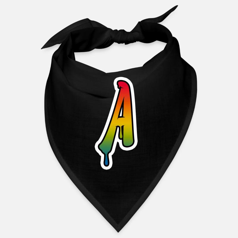 Letter A Graffiti Lettering Alphabet Monogram Init Bandana