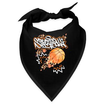 Streetball-Design, Basketball, Graffiti-Streetball - Bandana - Schwarz - Vorne
