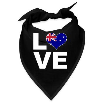 Ich liebe Australien Herz Flagge Australien - Bandana - Schwarz - Vorne