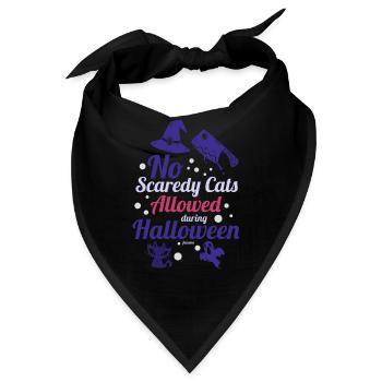 An Halloween sind keine ängstlichen Katzen erlaubt - Bandana - Schwarz - Vorne