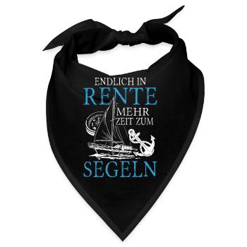 Rentner mehr zeit zum segeln - Bandana - Schwarz - Vorne