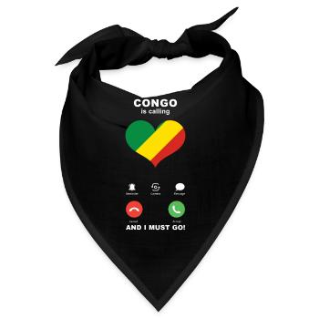 Kongo is calling Kongo Herz Souvenir - Bandana - Schwarz - Vorne