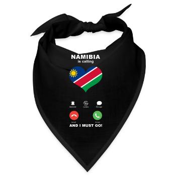 Namibia is calling Namibia Herz Souvenir - Bandana - Schwarz - Vorne