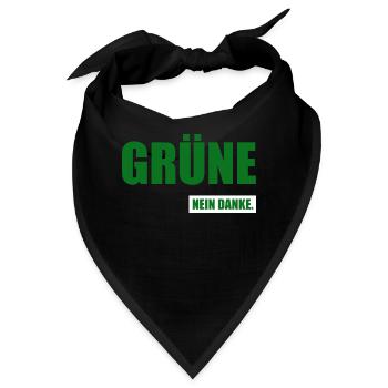 Grüne Nein Danke - Bandana - Schwarz - Vorne