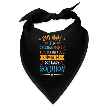Problemlösung Kritische Denker Positive Motivation - Bandana - Schwarz - Vorne