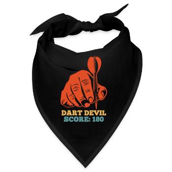 Dart Devil Score Dartpfeile 180 in Darts - Bandana - Schwarz - Vorne
