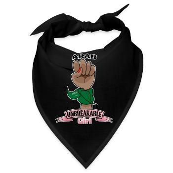Arab Girl Unbreakable I Arab Heritage I Saudi - Bandana - Schwarz - Vorne