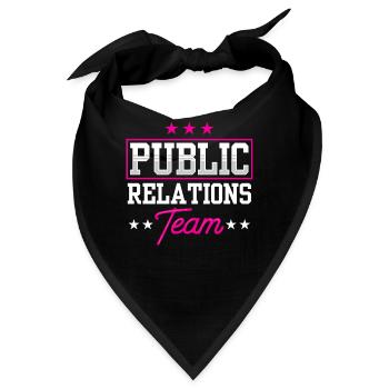 Team Öffentlichkeitsarbeit Job PR Public Relations - Bandana - Schwarz - Vorne