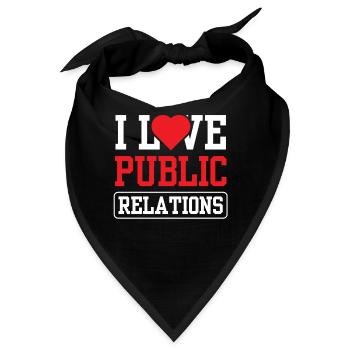 Ich Liebe Public Relations Job Beruf PR - Bandana - Schwarz - Vorne
