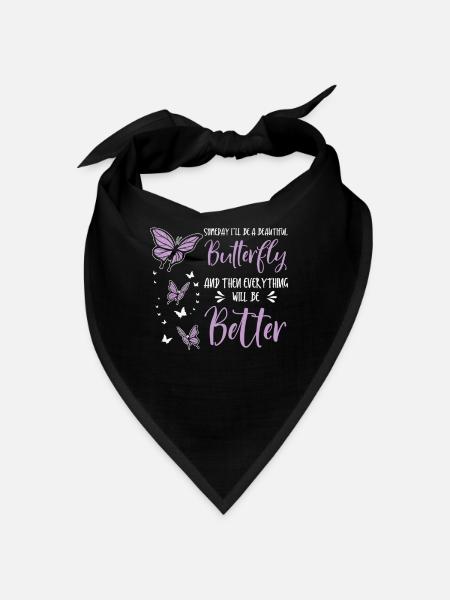 Himmlischer Schmetterling Mystische - Bandana - Schwarz - Vorne