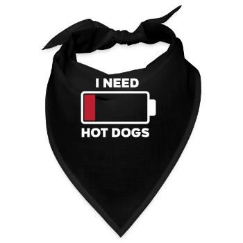 Hot Dog Hot Dogs Liebhaber Geschenk - Bandana - Schwarz - Vorne