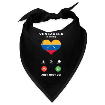 Venezuela is calling Venezuela Herz Souvenir - Bandana - Schwarz - Vorne