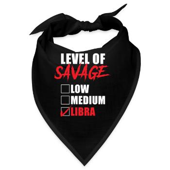 Waage Sternzeichen Geschenk Waage - Bandana - Schwarz - Vorne