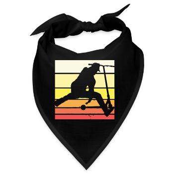 Stuntscooter Kinder Stunt Scooter Tretroller Fun - Bandana - Schwarz - Vorne