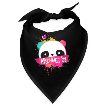 Abschluss 2022, Schulabschluss Shirt 22 - Bandana - Schwarz - Vorne