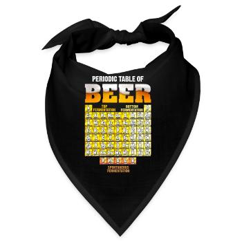 Periodisches Chemisches System Biersorten - Bandana - Schwarz - Vorne