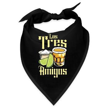 Los Tres Amigos Tequila Mexico Fiesta - Bandana - Schwarz - Vorne