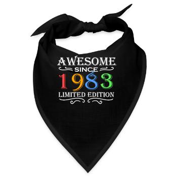1983 - Jahrgang 1983 - Bandana - Schwarz - Vorne