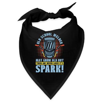 Old School Welder Welding Career Weld Metal Iron - Bandana - Schwarz - Vorne